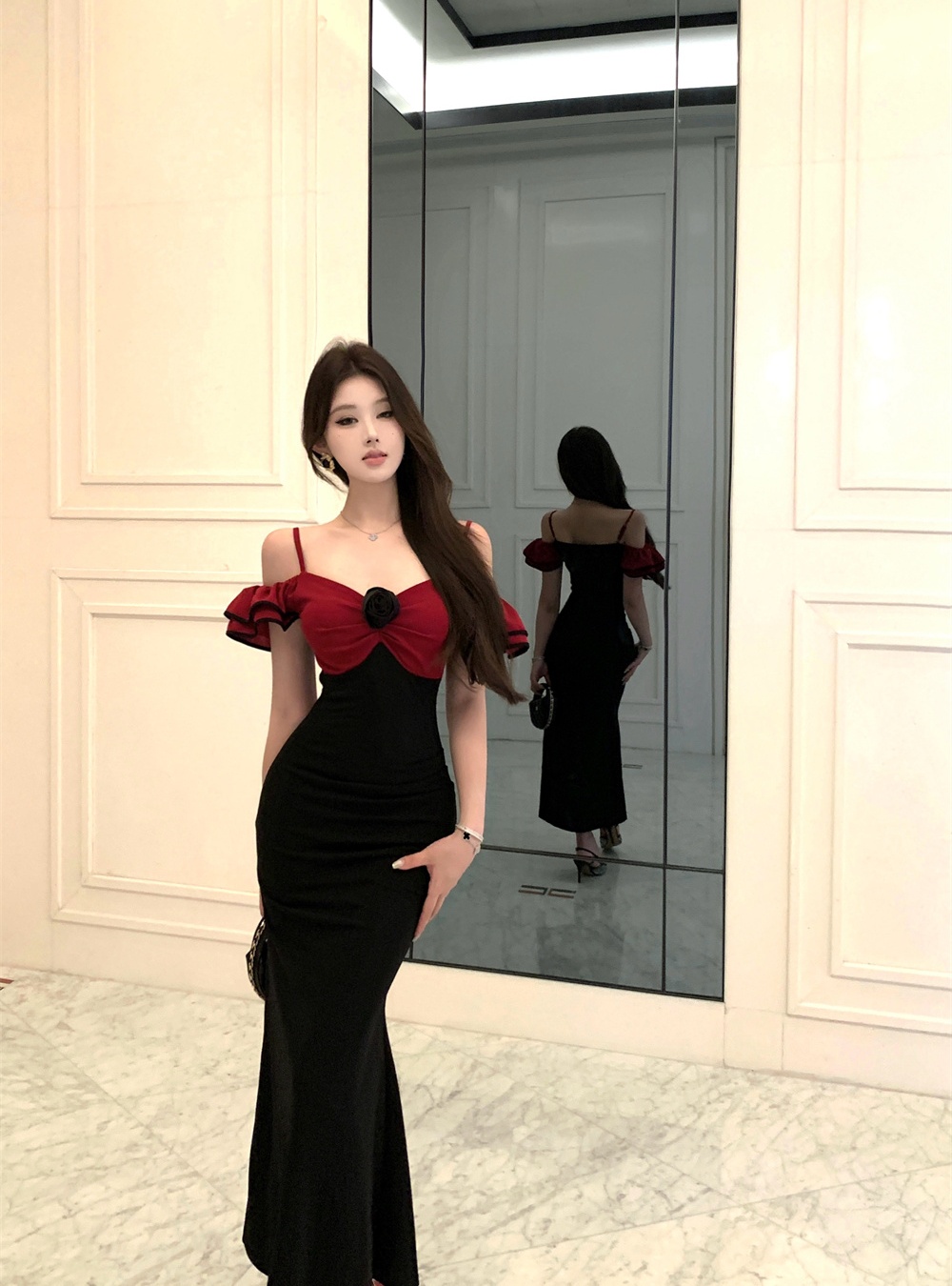 Splice slim summer sling dress