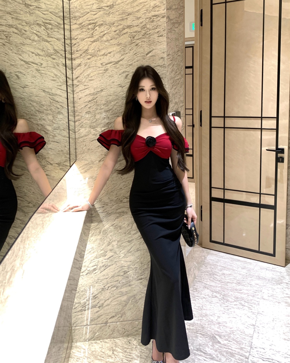 Splice slim summer sling dress