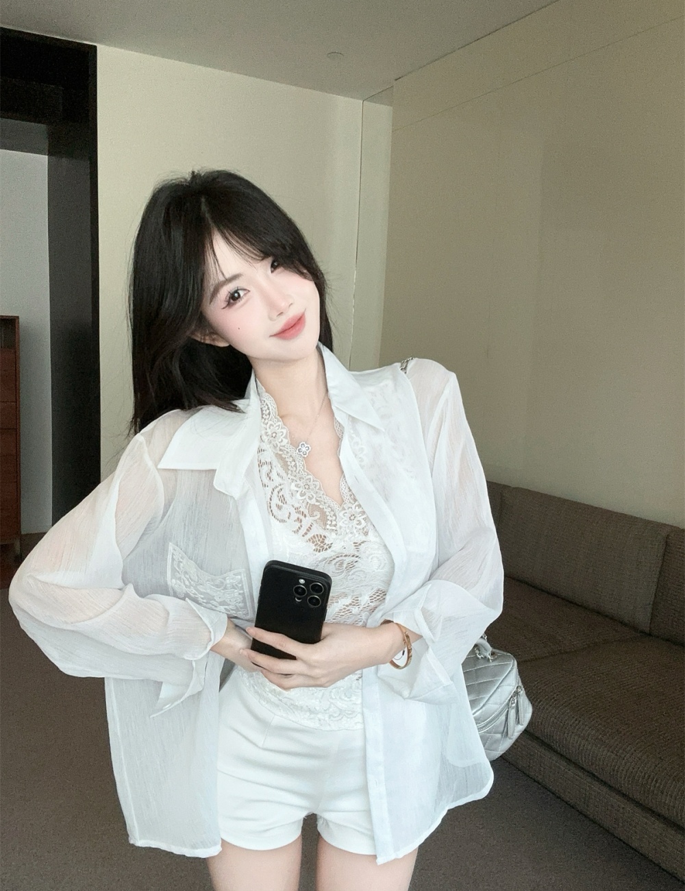 Sunscreen pocket loose comfort lazy shirt