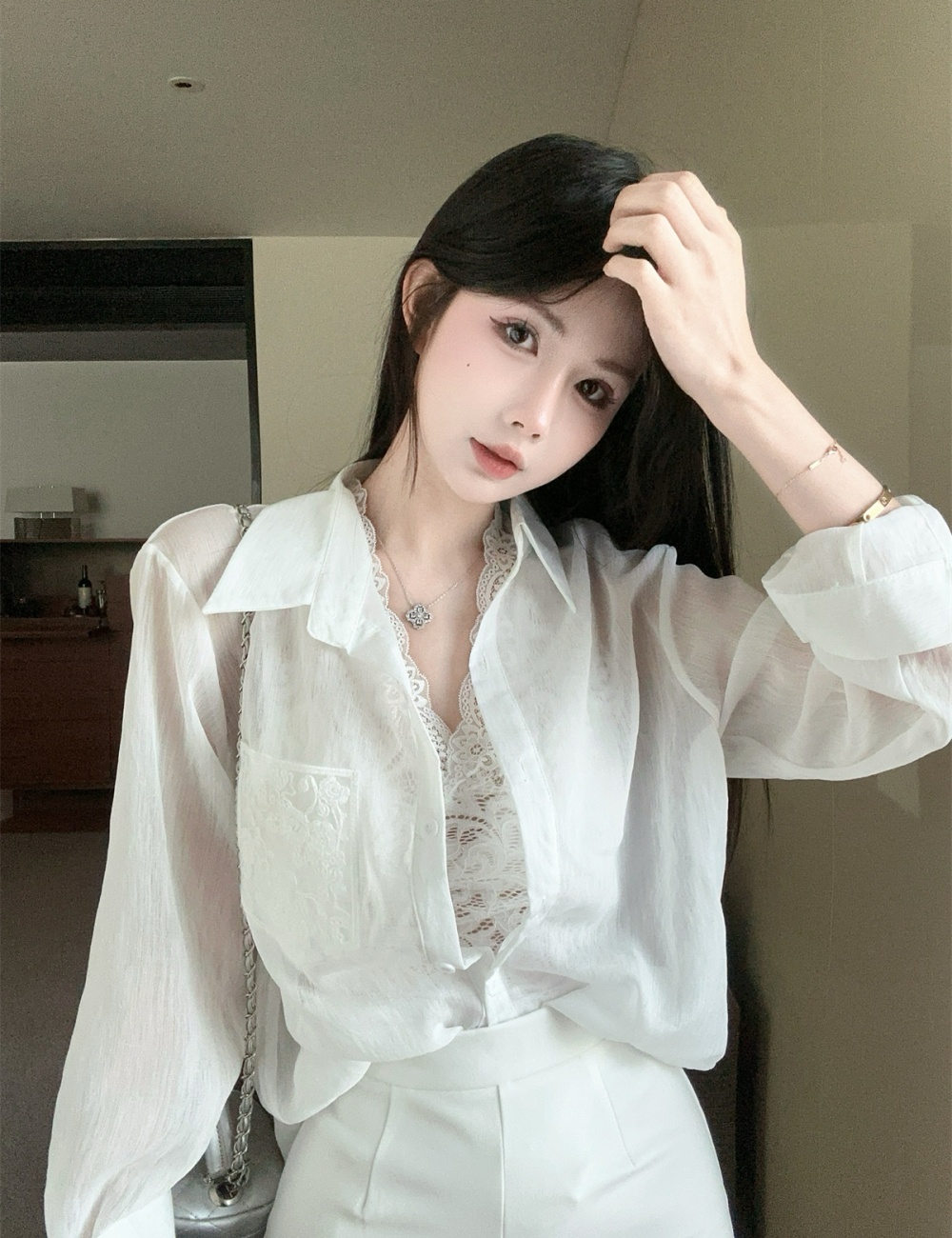 Sunscreen pocket loose comfort lazy shirt
