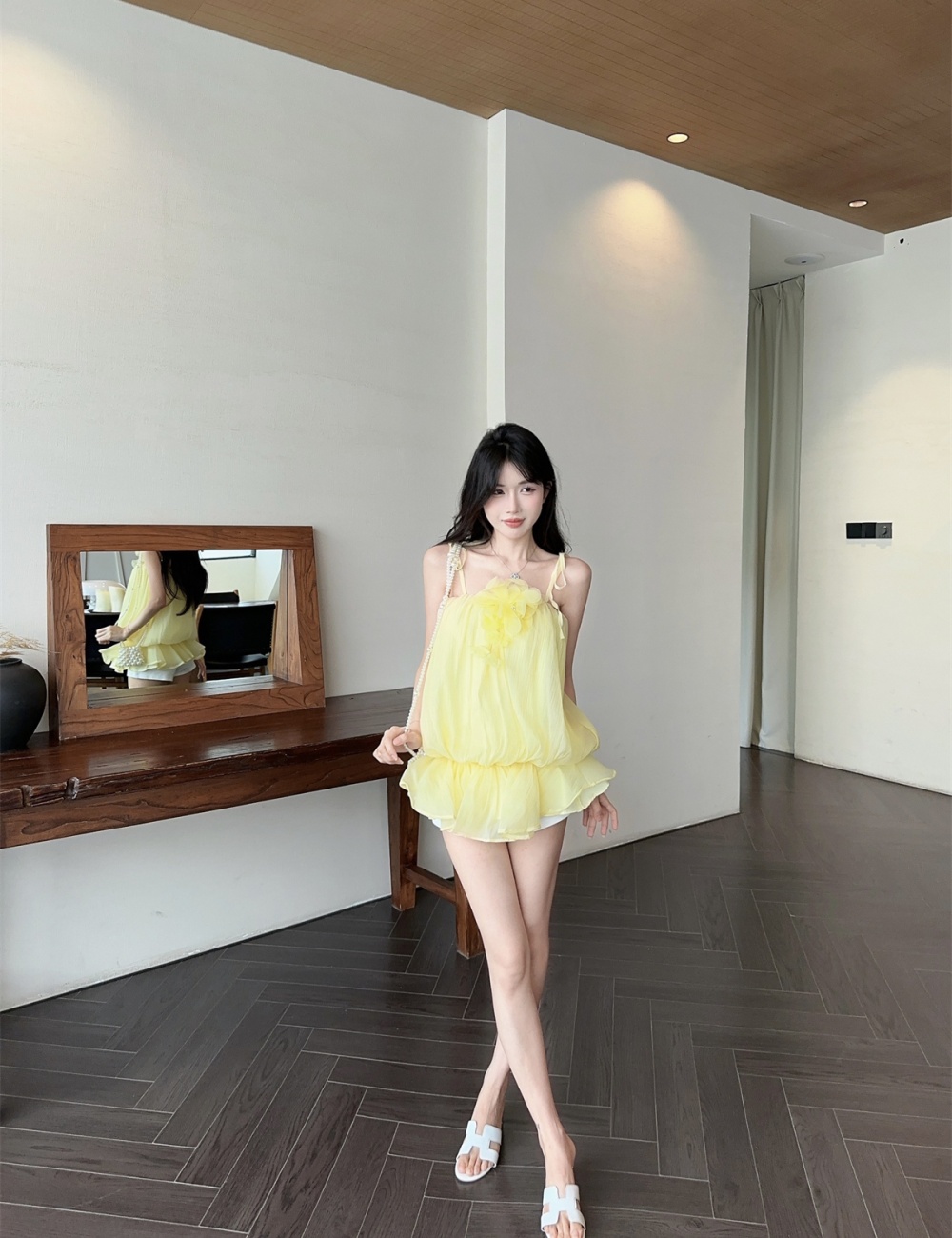 Maiden bandage flowers summer niche strapless tops for women