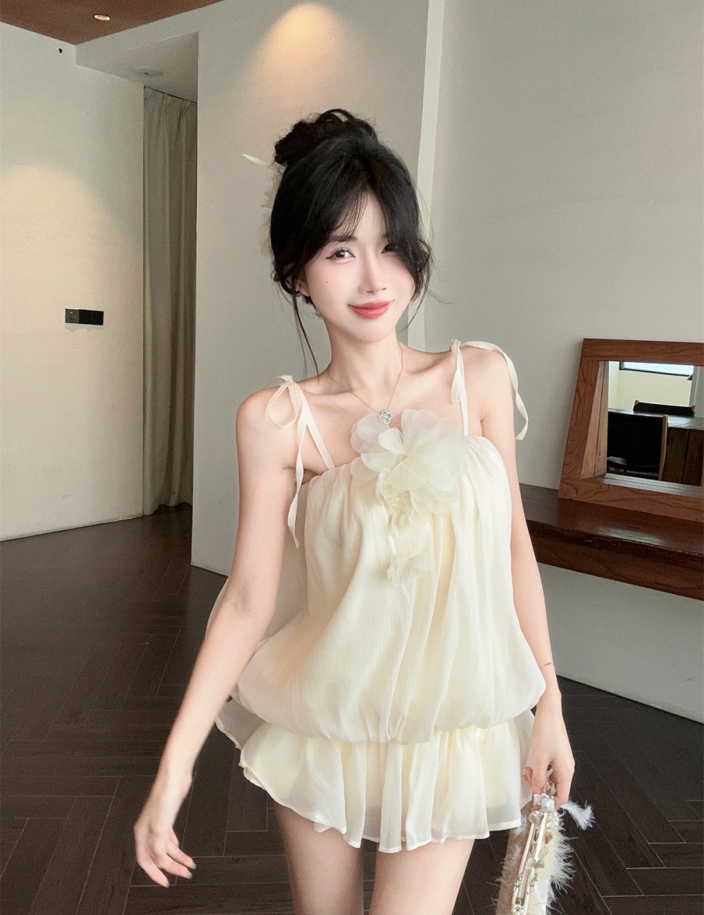 Maiden bandage flowers summer niche strapless tops for women