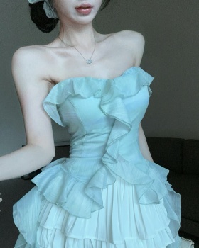 Ice cream colors wrapped chest France style tops