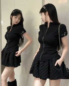 Sports slim skirt A-line T-shirt 2pcs set for women