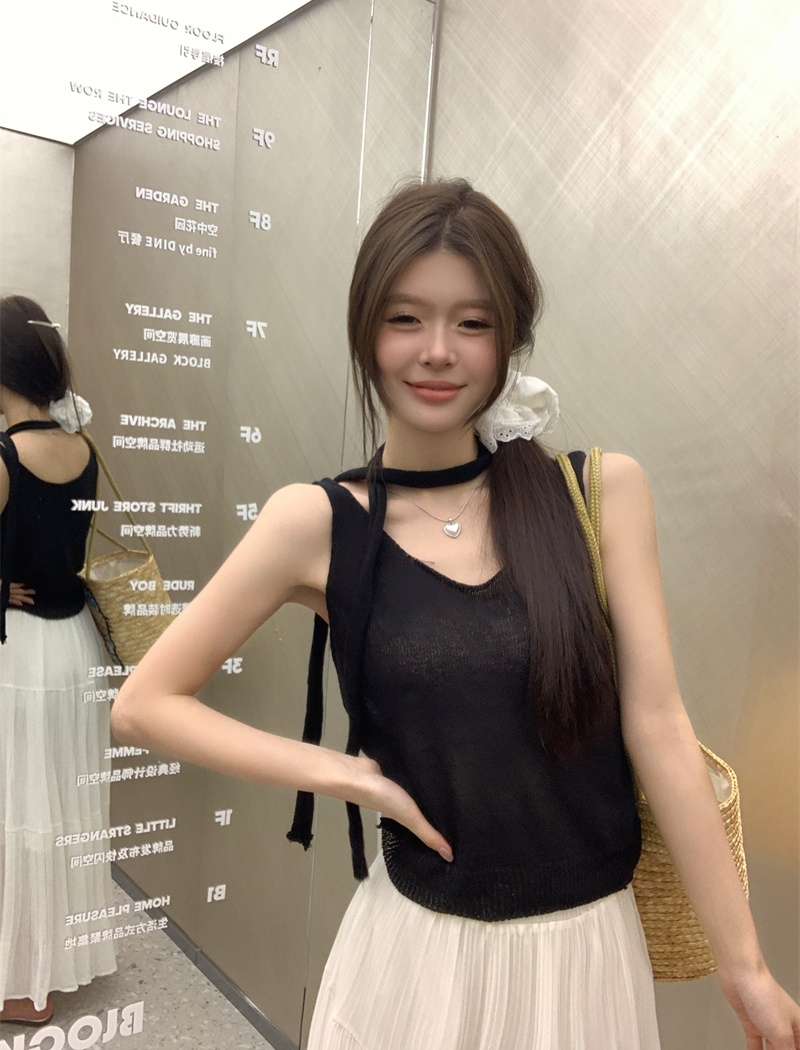 Pure slim small sling France style short vest