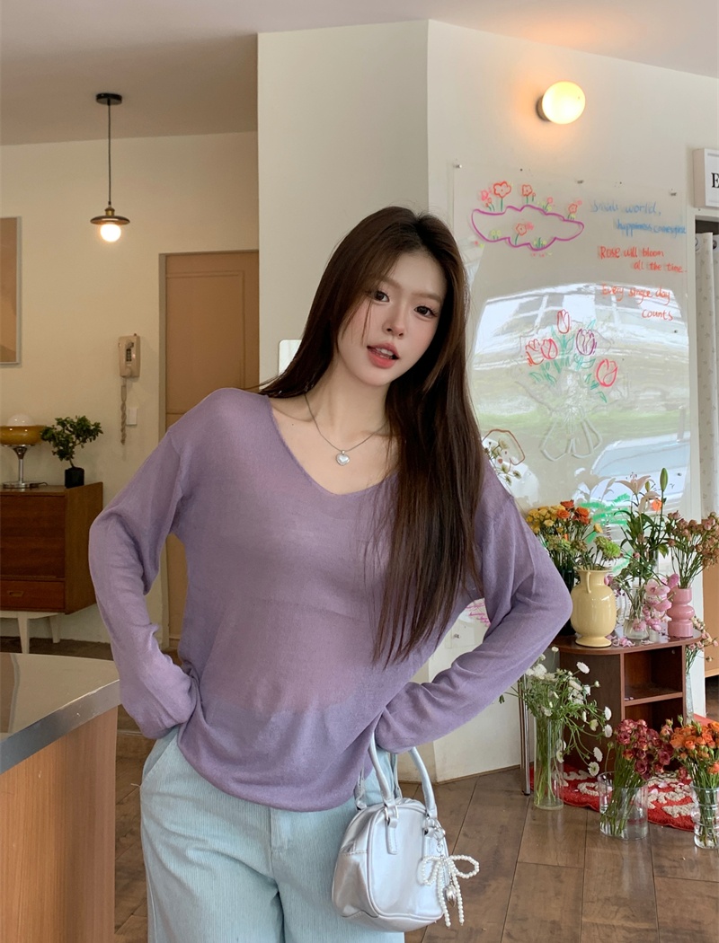 Sunscreen long sleeve smock loose sweater for women