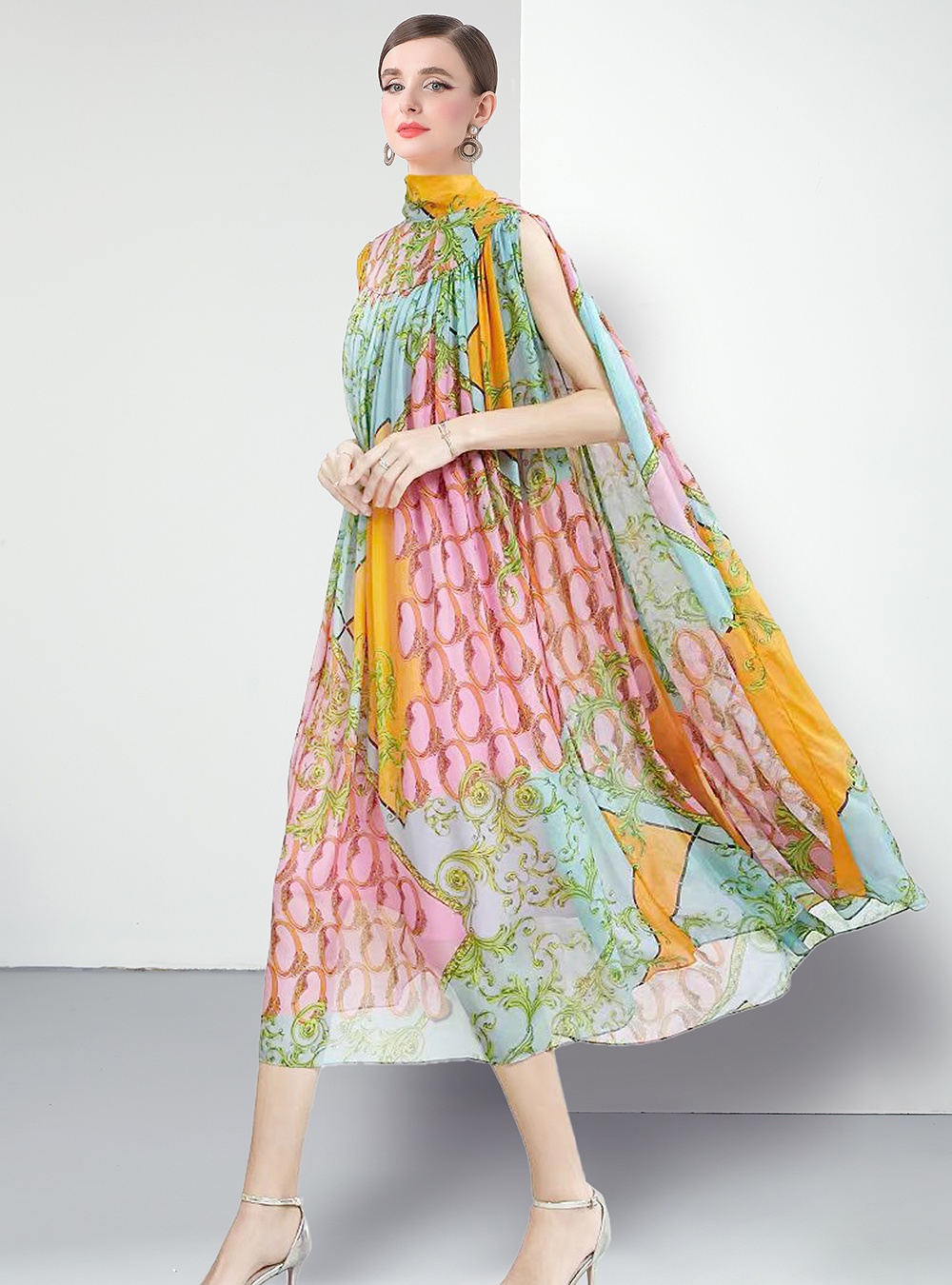Pleats Please summer sleeveless loose dress