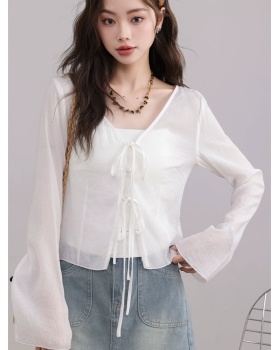 Sunscreen summer frenum cardigan long sleeve V-neck shirts