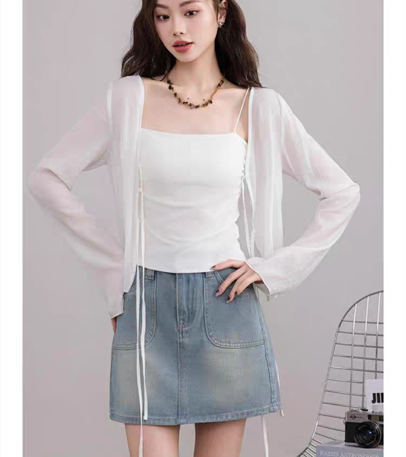 Sunscreen summer frenum cardigan long sleeve V-neck shirts