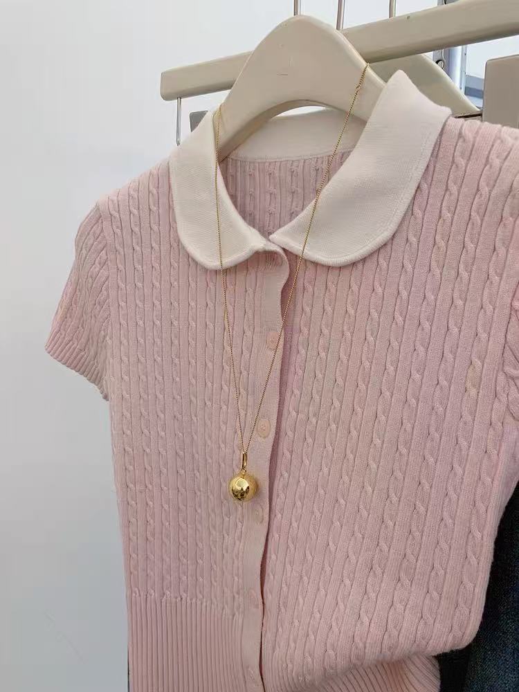 Slim short sweater short sleeve T-shirt for women