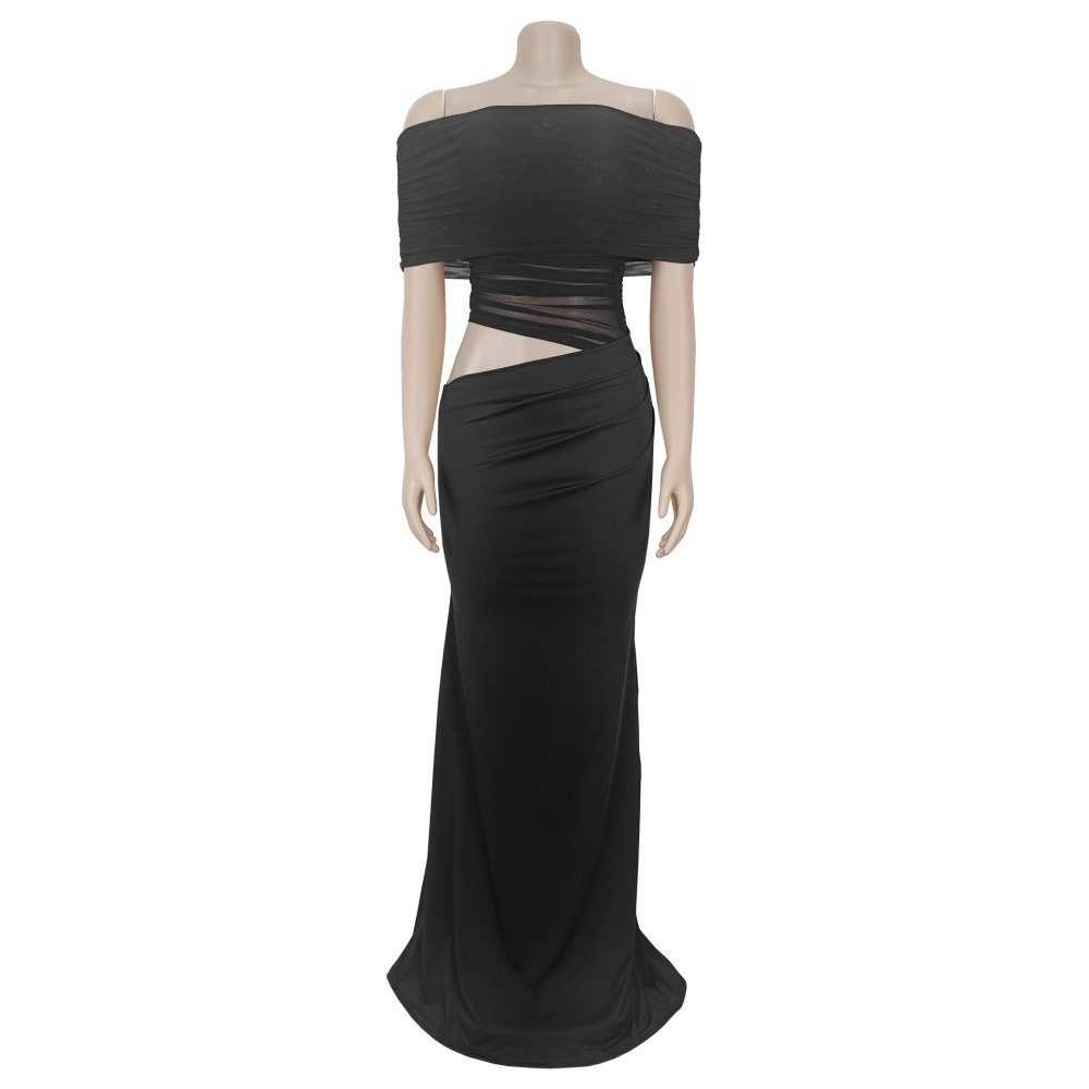Wrapped chest fashion perspective dress for women