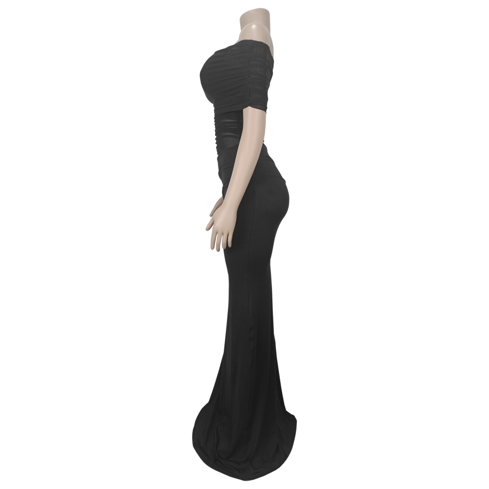Wrapped chest fashion perspective dress for women