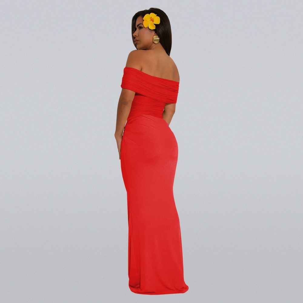 Wrapped chest fashion perspective dress for women