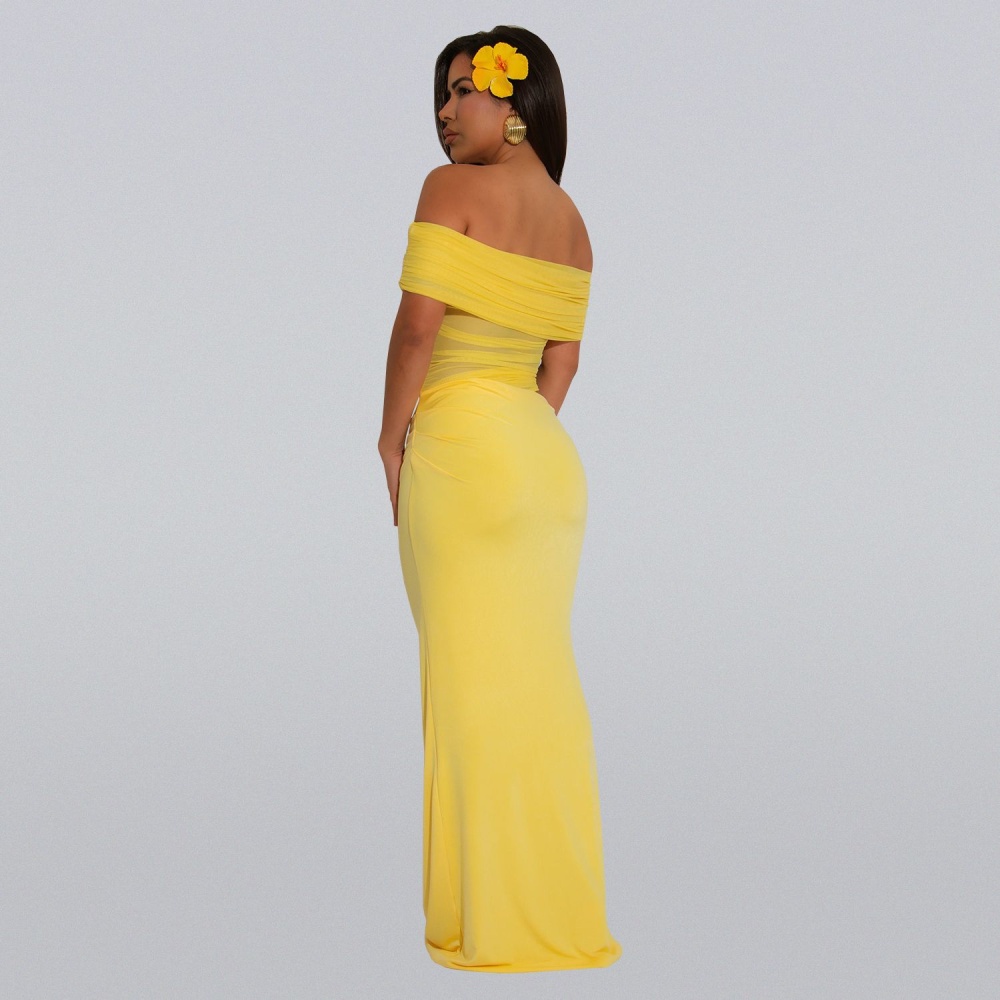 Wrapped chest fashion perspective dress for women