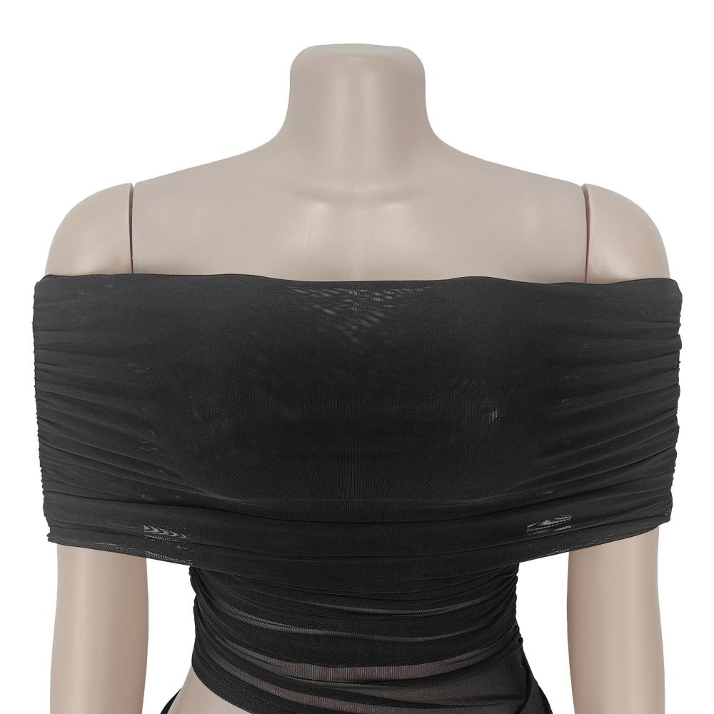 Wrapped chest fashion perspective dress for women