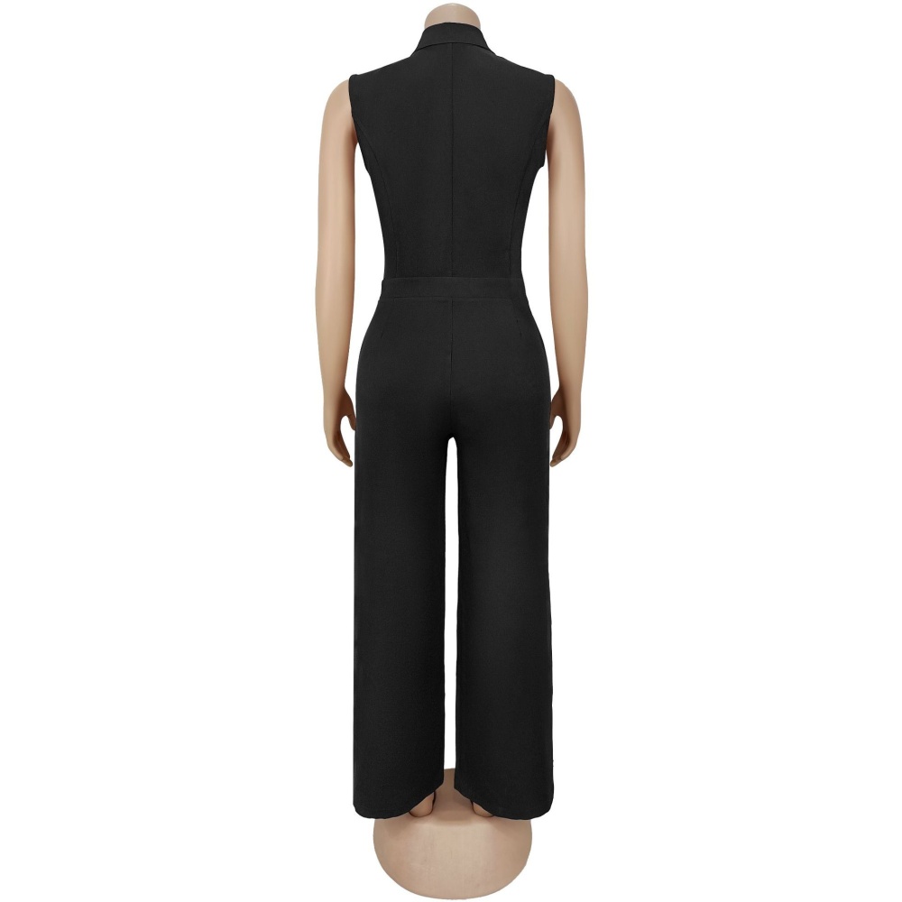 European style temperament business suit V-neck jumpsuit for women