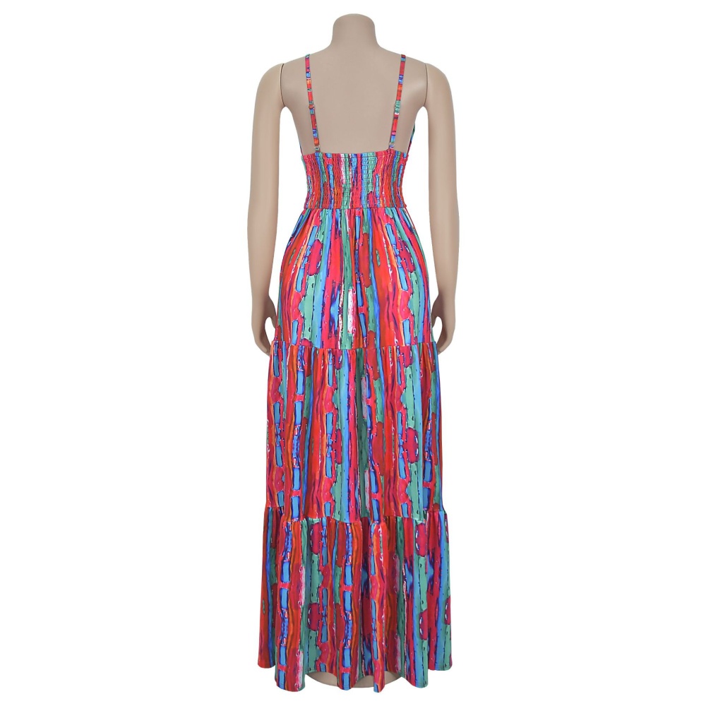 Colors sexy fashion printing sling dress for women