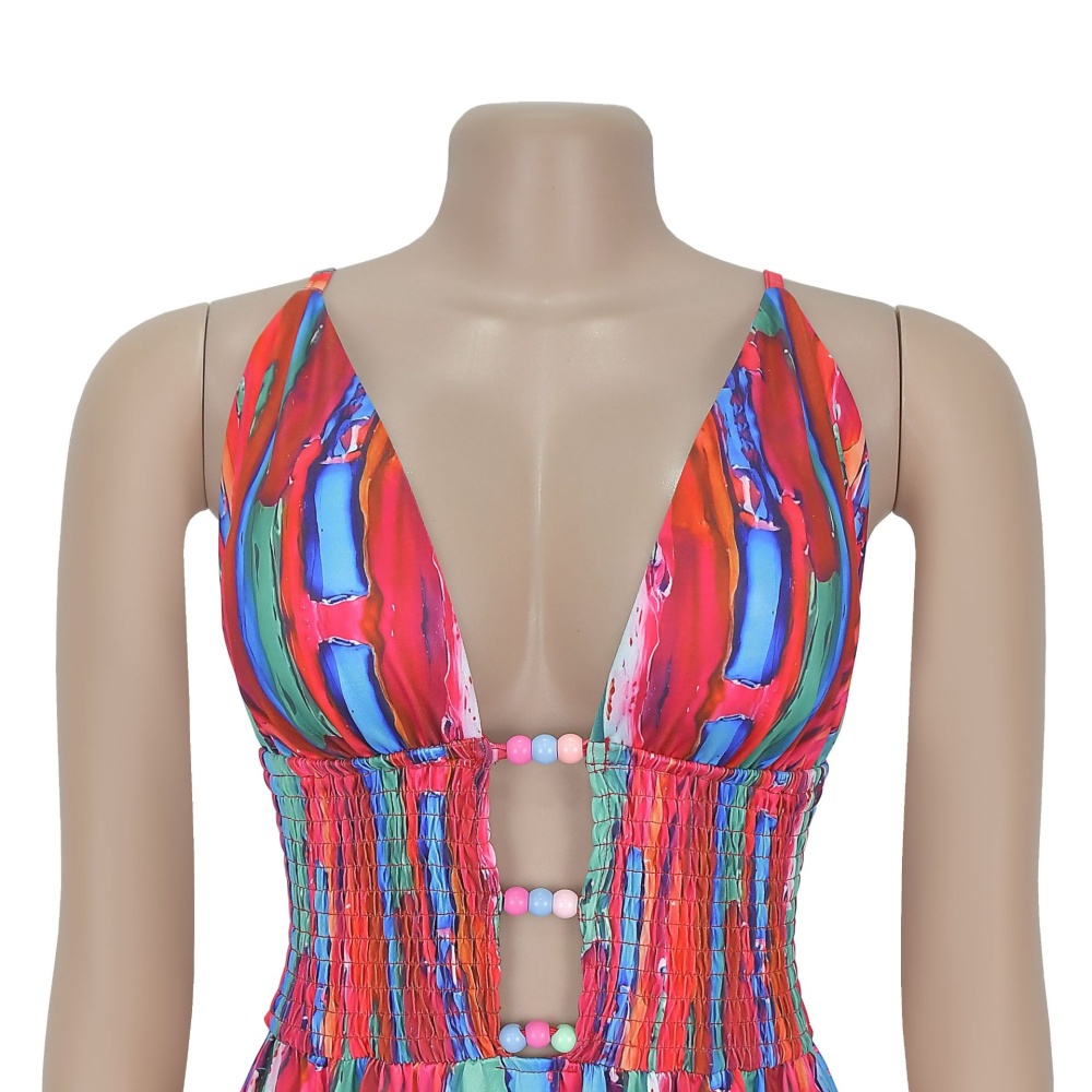 Colors sexy fashion printing sling dress for women