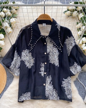 Summer ladies tops court style shirt for women