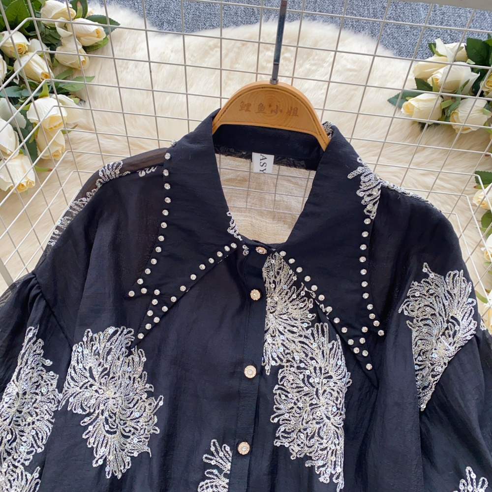 Summer ladies tops court style shirt for women