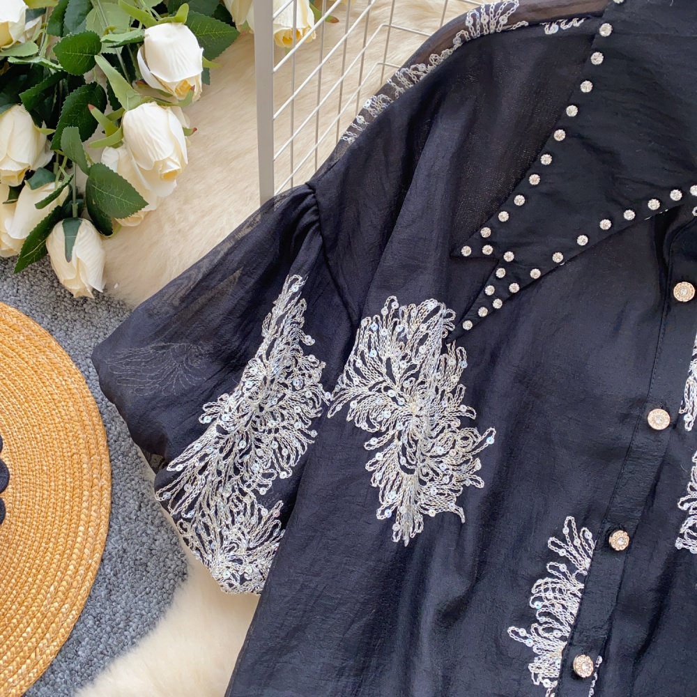 Summer ladies tops court style shirt for women
