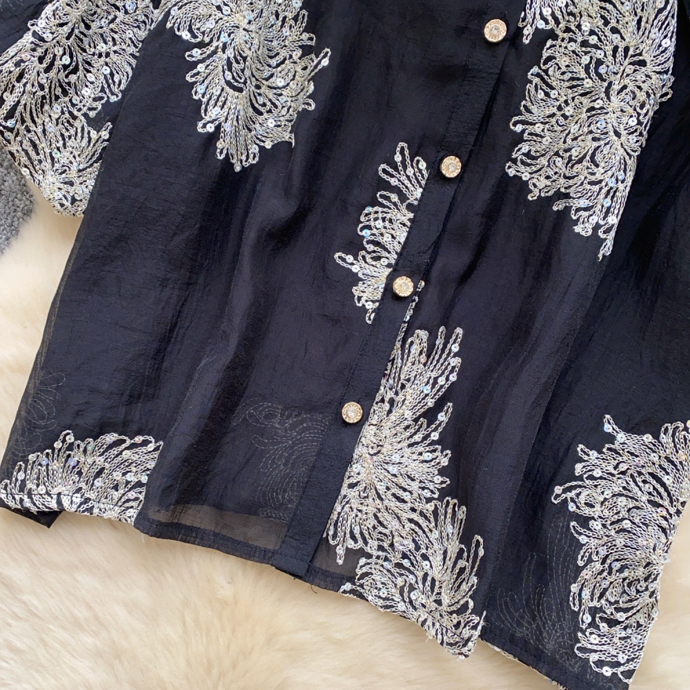 Summer ladies tops court style shirt for women