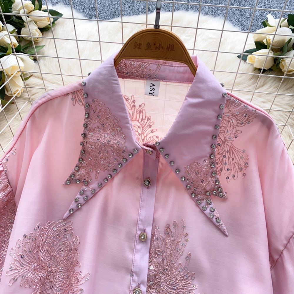 Summer ladies tops court style shirt for women