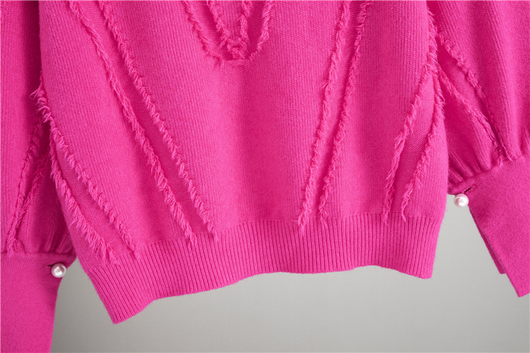 Horizontal collar Casual tops temperament autumn sweater