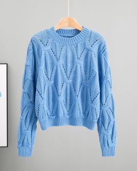 Screw thread twist sweater thick bottoming shirt for women