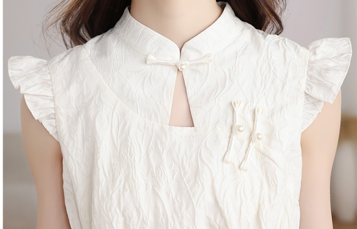 Chinese style short summer dress hollow A-line cheongsam
