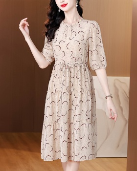 Colors slim France style long summer pinched waist dress