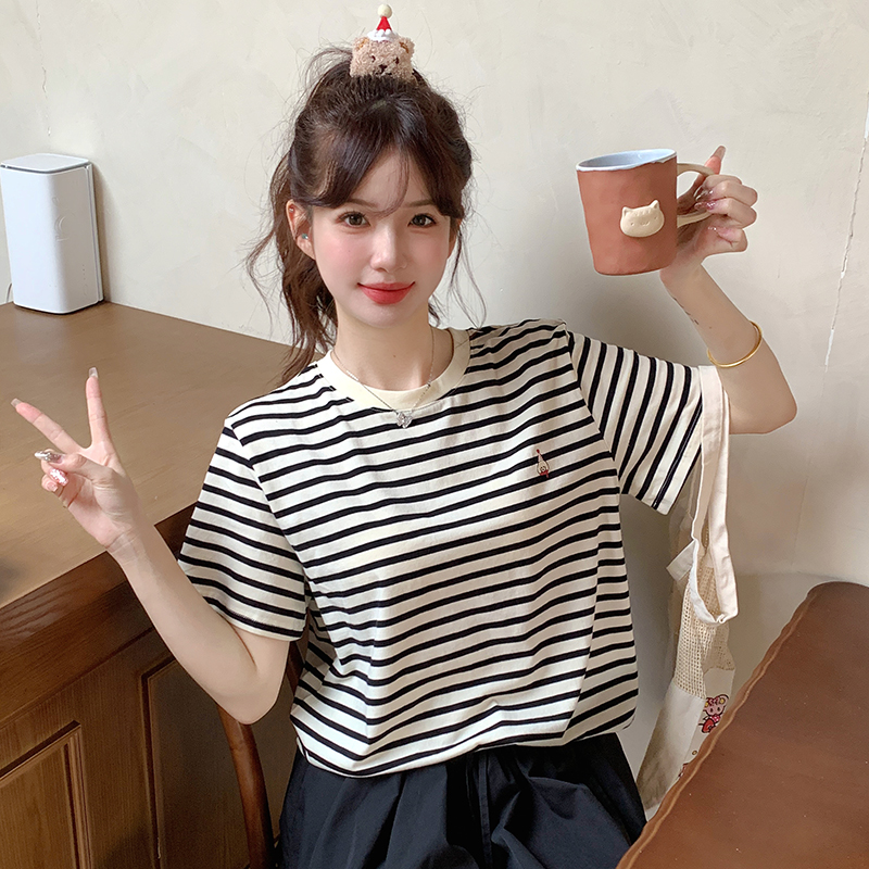 Slim Casual summer tops loose short sleeve T-shirt