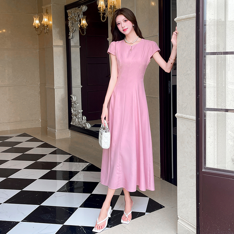 Big skirt pinched waist long dress temperament dress