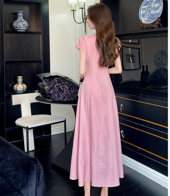 Big skirt pinched waist long dress temperament dress
