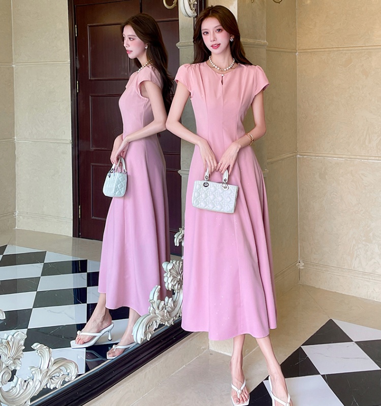 Big skirt pinched waist long dress temperament dress