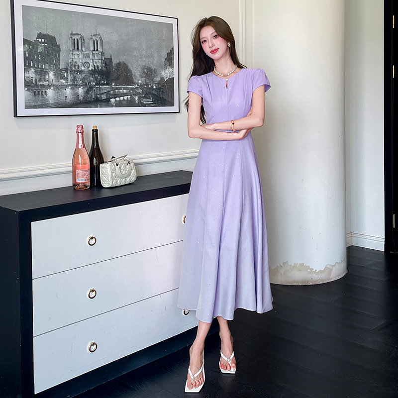 Big skirt pinched waist long dress temperament dress