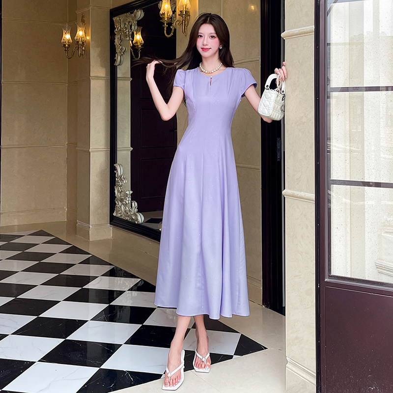 Big skirt pinched waist long dress temperament dress