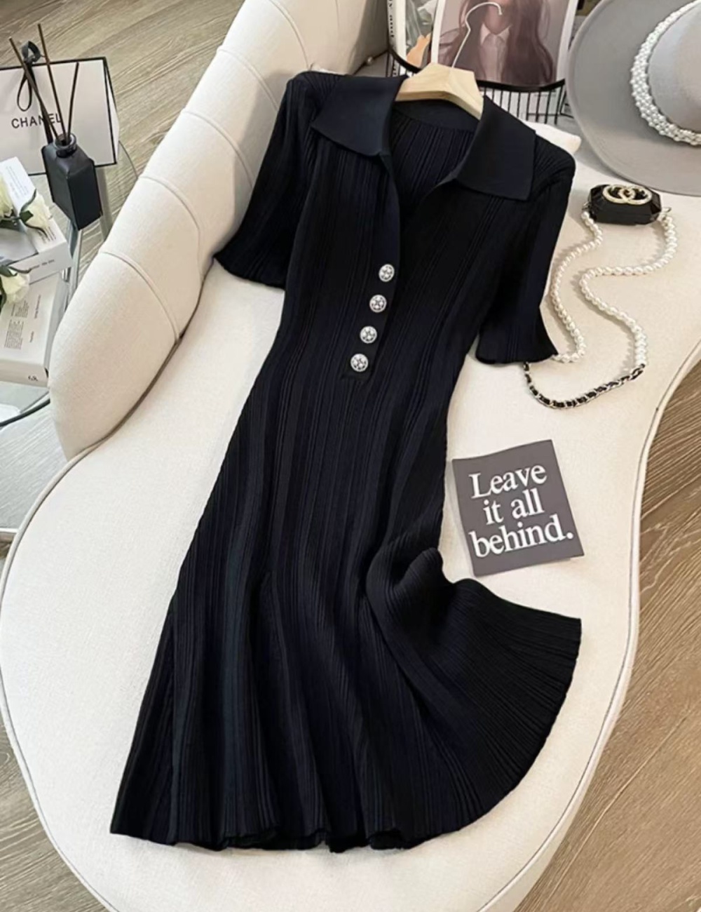 Short sleeve A-line summer thin ice silk white dress for women