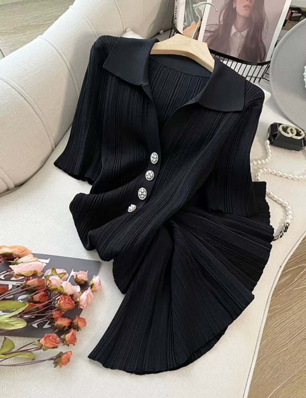 Short sleeve A-line summer thin ice silk white dress for women