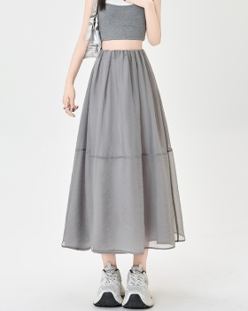 Casual high waist A-line summer skirt for women