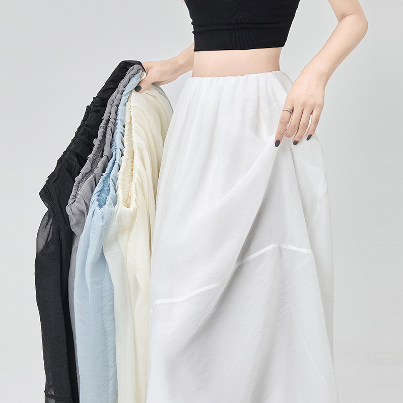 Casual high waist A-line summer skirt for women