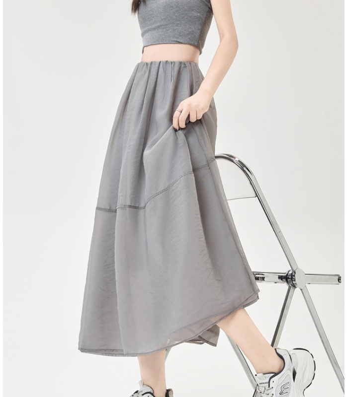 Casual high waist A-line summer skirt for women