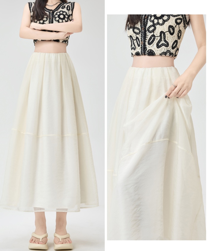Casual high waist A-line summer skirt for women