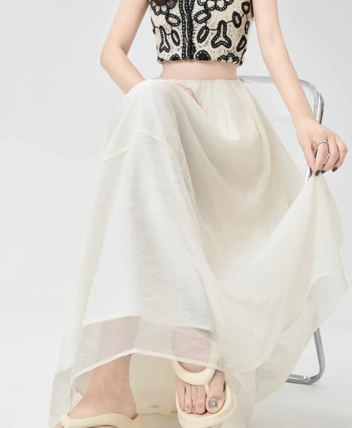 Casual high waist A-line summer skirt for women