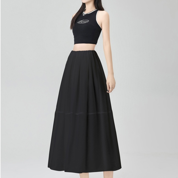 Casual high waist A-line summer skirt for women