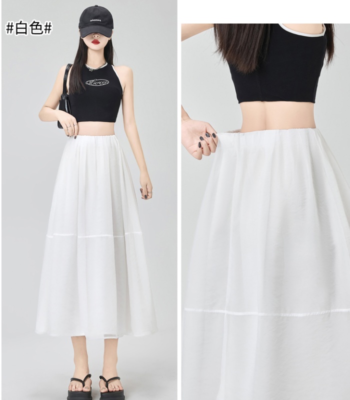 Casual high waist A-line summer skirt for women