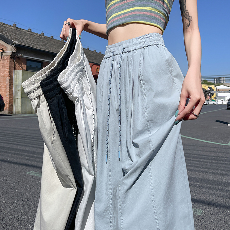 High waist nine tenths casual pants cotton harem pants
