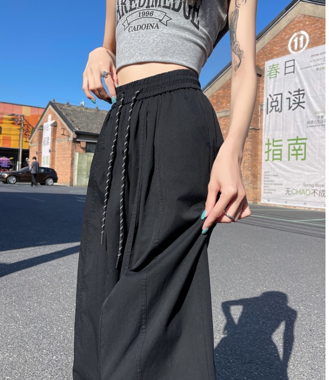 High waist nine tenths casual pants cotton harem pants