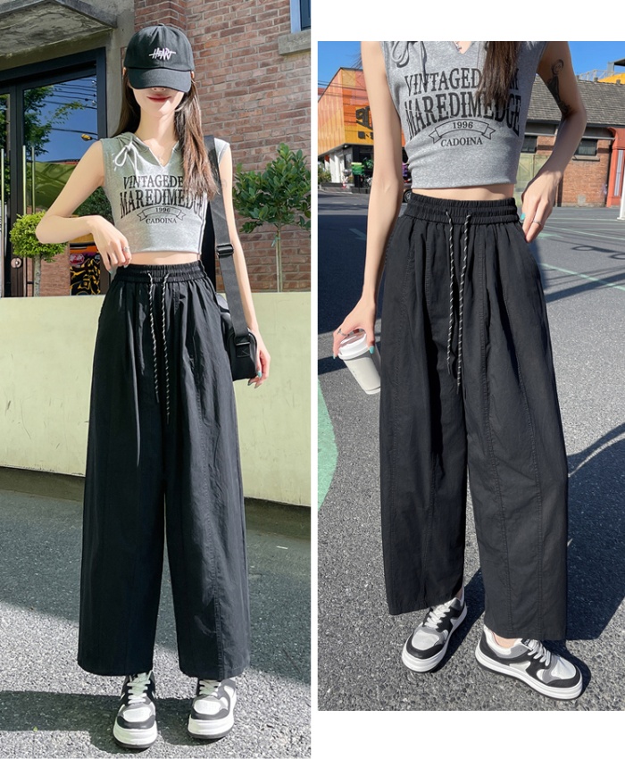 High waist nine tenths casual pants cotton harem pants
