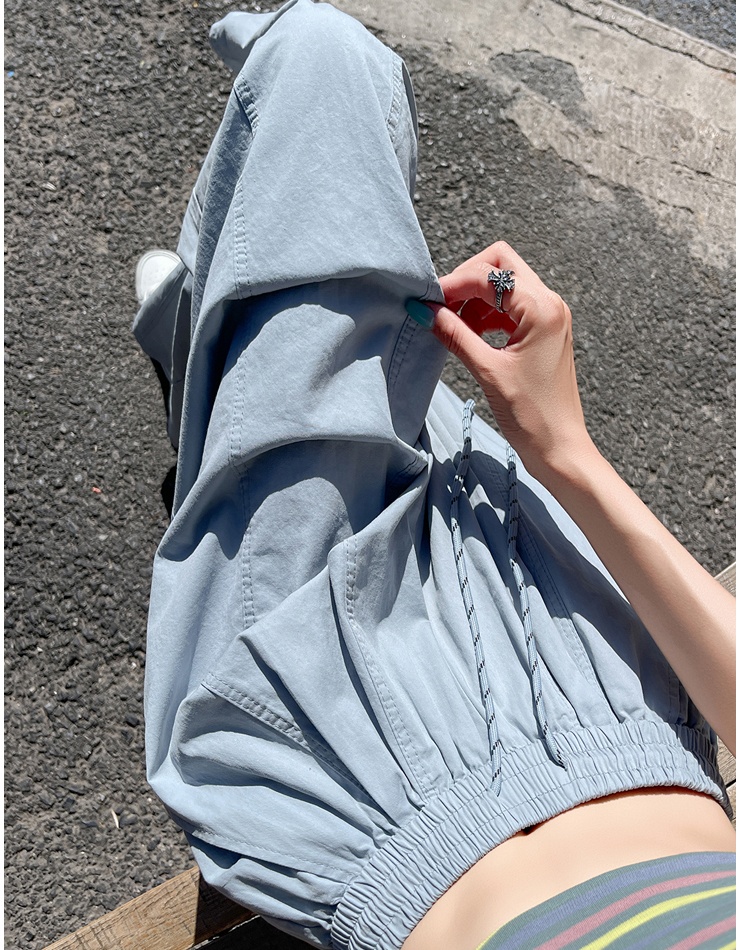 High waist nine tenths casual pants cotton harem pants